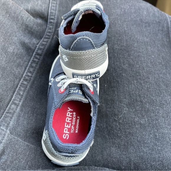 Sperry Boy Bodie Jr. navy Blue Washable Shoes 5 Medium Toddler SCL262895 easy on - Picture 4 of 4